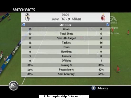 juventus  - acmilan  10 - 0 etapa a x-a  - termen: pana duminica 28.05.06