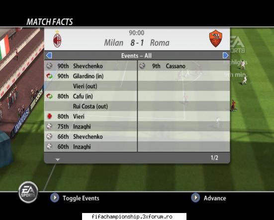 roma                  1-8                acmilan etapa xix - termen: pana duminica 11.06.06
