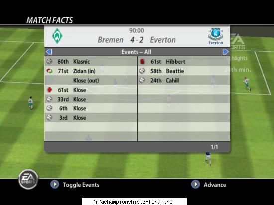 Etapa III <termen: DUMINICA - > - werder 4-2 everton - Seria A