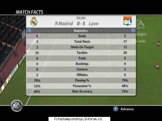 Etapa IV <termen: DUMINICA - > - Real Madrid - Lyon 0-5 - Seria B2