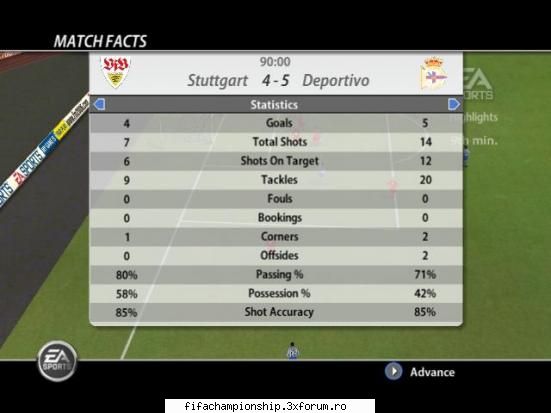 Etapa XXV - Stuttgart 4-5 Deportivo - Seria A
