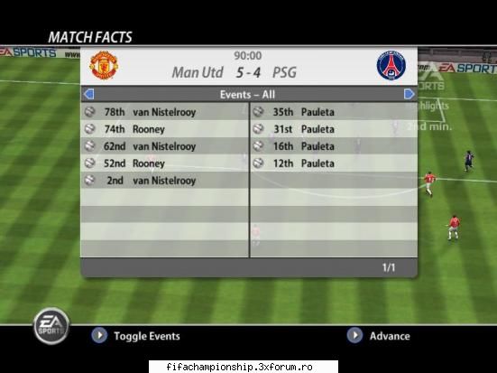Etapa XXVIII - Manchester 5-4 PSG - Seria A