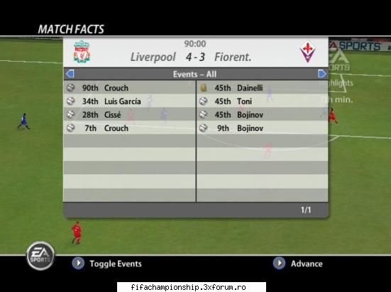 Etapa XXXIII - Fiorentina 3-4 Liverpool - Seria A